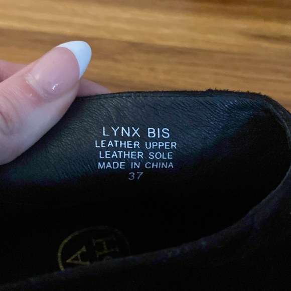 Ash Women’s Black Wedge Open Toe Heels With Fringe Size 37 - Picture 6 of 9